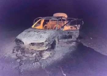 Muş’ta seyir halindeki bir otomobil aniden alev aldı.