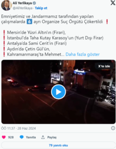 Bakan Yerlikaya paylaştı: 6 organize suç örgütü çökertildi suc orgutu habermeydan