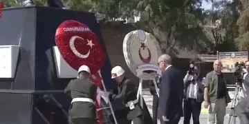 Cumhurbaşkanı Erdoğan KKTC’de Atatürk Anıtını ziyaret etti