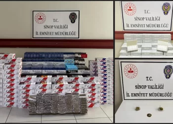 Sinop ve Boyabat’ta 76 bin 700 makaron ele geçirildi!