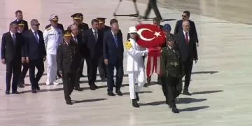 Cumhurbaşkanı Erdoğan ve YAŞ üyeleri Anıtkabir’de