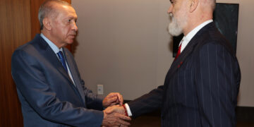 Erdoğan New York’taki Türkevi’nde Arnavutluk Başbakanı Edi Rama’yı kabul etti
