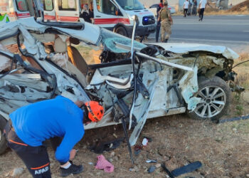 Muş’ta, koyun sürüsüne çarpan otomobile kamyon arkadan çarptı: 1 ölü, 2 yaralı!