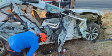 Muş’ta, koyun sürüsüne çarpan otomobile kamyon arkadan çarptı: 1 ölü, 2 yaralı!