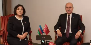 Kurtulmuş, Azerbaycan Milli Meclis Başkanı Gafarova ile bir araya geldi
