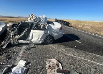 Muş’ta, otomobille tır’ın çarpışması sonucu 2 kişi hayatını kaybetti!