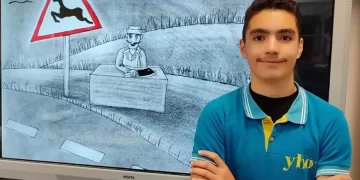 Sinop’lu ortaokul öğrencisi, çizdiği karikatürle dünya birincisi oldu!