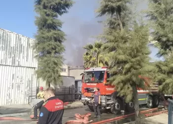 İzmir’de kimya fabrikasında yangın!