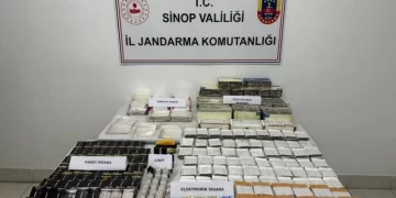 Sinop Türkeli’de, 10 bin 440 makaron ele geçirildi!