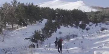 Erzurum Palandöken’de çığ düştü!