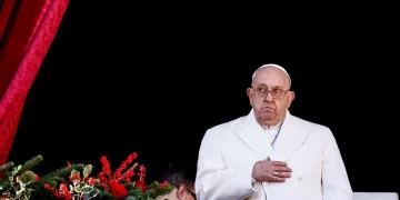 Papa Noel konuşmasında Gazze’deki durumu protesto etti