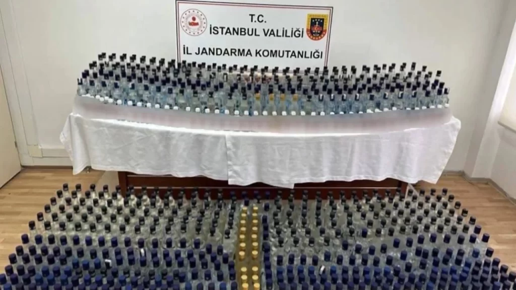 "ÇENGEL-13" Operasyonlarında çok miktarda sahte alkol ele geçirildi sahte alkol ele gecirildi1 habermeydan