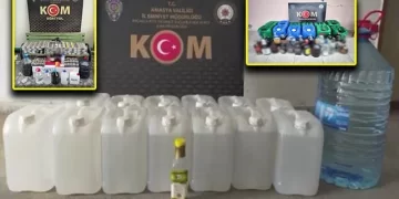 “ÇENGEL-9 ve ÇENGEL-10” Operasyonlarında 159 Bin 767 litre sahte alkol ele geçirildi