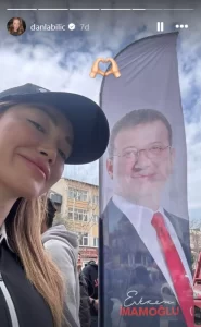 Ekrem İmamoğlu'nun tutuklanmasının ardından Danla Bilic bir paylaşımda bulundu! Paylaşımındaki emoji dikkatleri üzerine çekti. danla bilic ibb habermeydan