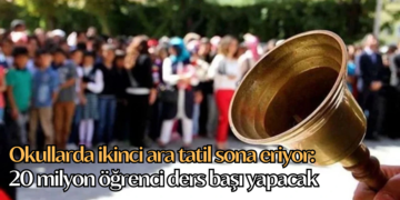 Okullarda ikinci ara tatil sona eriyor: 20 milyon öğrenci ders başı yapacak