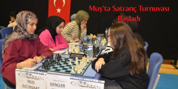Muş’ta, okul sporları satranç grup birinciliği müsabakaları başladı!