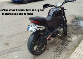 Sinop’ta motosiklet ile şov hastanede bitti!