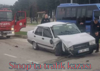 Sinop’ta, trafik kazasında 2 kişi yaralandı!