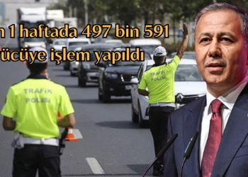 Bakan Yerlikaya açıkladı: Son 1 haftada 497 bin 591 sürücüye işlem yapıldı