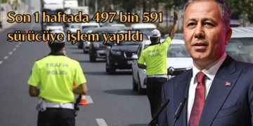 Bakan Yerlikaya açıkladı: Son 1 haftada 497 bin 591 sürücüye işlem yapıldı