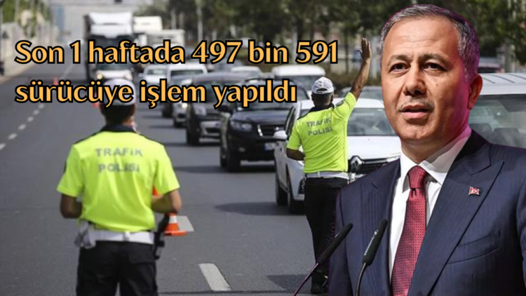 İçişleri Bakanı Ali Yerlikaya, sosyal medya hesabından yaptığı açıklamada, 3-10 Nisan tarihleri arasında emniyet ve jandarma trafik ekiplerince yapılan denetimlerle ilgili verileri paylaştı.