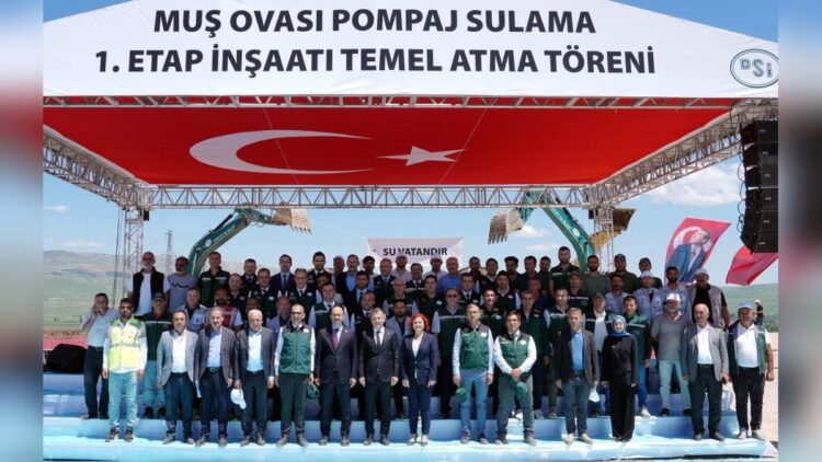 bakan yumakli mus ovasi pompaj sulama projesinin temelini atti habermeydan