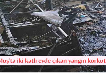 Muş’ta, iki katlı evde çıkan yangın korkuttu!
