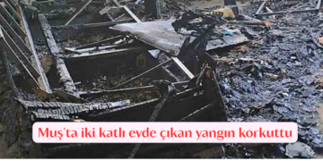 Muş’ta, iki katlı evde çıkan yangın korkuttu!