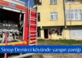 Sinop Demirci köyünde yangın paniği!