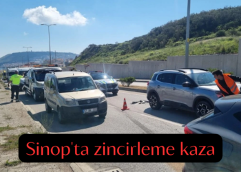 Sinop’ta, 3 aracın karıştığı zincirleme kazada 2 kişi yaralandı!