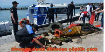 Sinop’ta, deniz tabanından çok sayıda atık malzemeler çıktı!