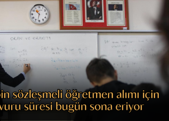 15 bin sözleşmeli öğretmen alımı için başvuru süresi bugün sona eriyor