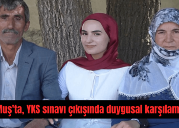 Muş’ta, YKS sınavı çıkışında duygusal karşılama!