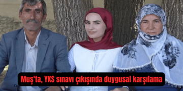 Muş’ta, YKS sınavı çıkışında duygusal karşılama!