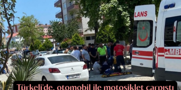 Sinop Türkeli’de, otomobil ile motosiklet çarpıştı: 1 yaralı!