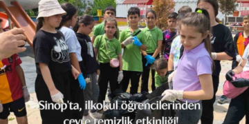 Sinop’ta, ilkokul öğrencilerinden çevre temizlik etkinliği!