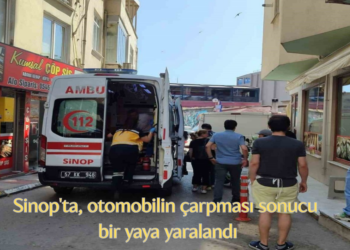 Sinop’ta, otomobilin çarpması sonucu bir yaya yaralandı!