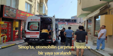 Sinop’ta, otomobilin çarpması sonucu bir yaya yaralandı!