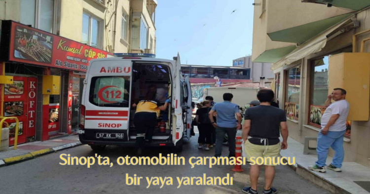 sinopta otomobilin carpmasi sonbucu bir yaya yaralandi habermeydan