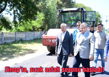 Sinop'ta, sıcak asfalt sezonu başladı! Sinop’ta, sıcak asfalt sezonu başladı!
