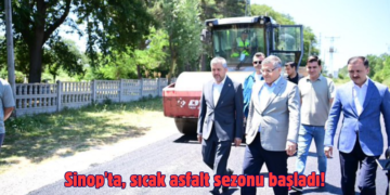Sinop’ta, sıcak asfalt sezonu başladı!