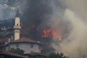 Izmir Cesme orman yangini son dakika1 habermeydan
