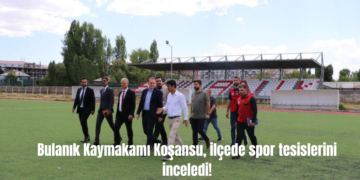 Bulanık Kaymakamı Koşansu, ilçede yapımı devam eden spor tesislerini inceledi!