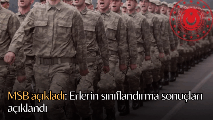 Milli Savunma Bakanlığı (MSB), Ağustos, Eylül ve Ekim 2025 dönemlerinde silah altına alınacak yedek subay, yedek astsubay adayları ile erlerin sınıflandırma sonuçlarının açıklandığını duyurdu.