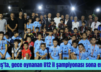 Muş’ta, gece oynanan U12 il şampiyonası finalinde kazanan belli oldu!