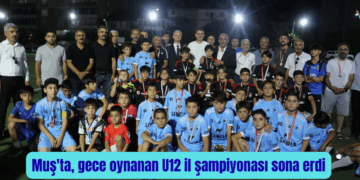 Muş’ta, gece oynanan U12 il şampiyonası finalinde kazanan belli oldu!