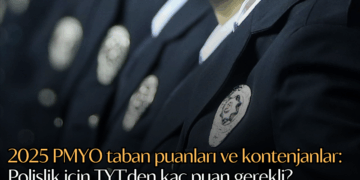 2025 PMYO taban puanları ve kontenjanlar: Polislik için TYT’den kaç puan gerekli?