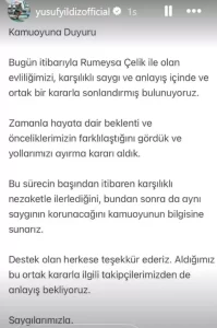 rumeysa celik yusuf yildiz ayrildi1 habermeydan
