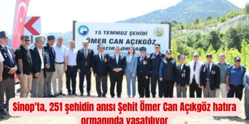 Sinop’ta, 251 şehidin anısı Şehit Ömer Can Açıkgöz hatıra ormanında yaşatılıyor!