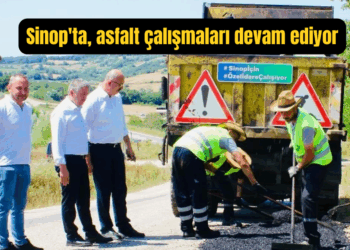 Sinop’ta, asfalt çalışmaları devam ediyor!
